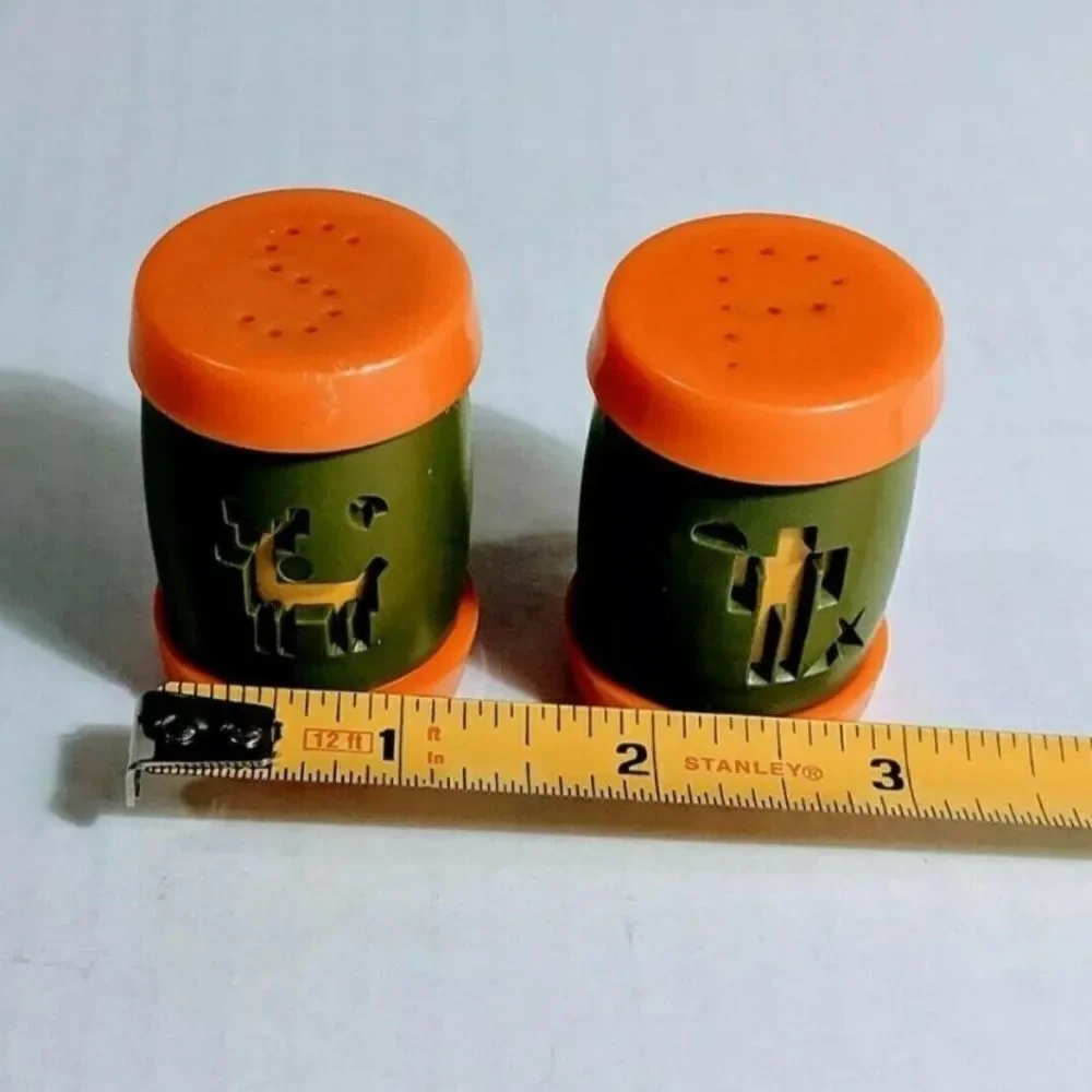 VTG Salt & Pepper Shakers 60-70s St Labre Indian School MCM Plastic‎ Montana USA